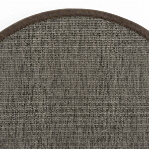 Prag Siyah Keten Hav Toz Vermez Hasır Dokulu İnce Düğüm Yuvarlak İthal Sisal Halı 100x100 cm