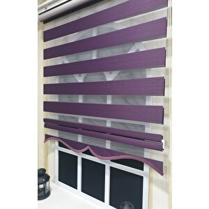 Zebra Stor Perde Mor Etek Dilimli  Stb 400 V18 180x260 cm