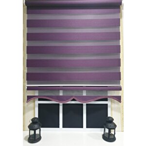 Zebra Stor Perde Mor Etek Dilimli  Stb 400 V18 180x260 cm