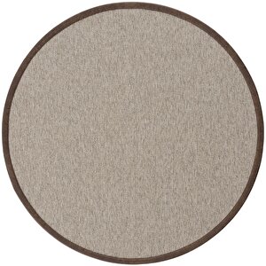 Roma M310 Hav Toz Vermez Kolay Temizlenen Hasır Doku Ince Düğüm Ithal Yuvarlak Sisal Halı 100x100 cm