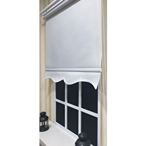 Düz Gri Stor Perde Etek Dilimli Stb--5321 180x260 cm