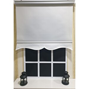 Düz Gri Stor Perde Etek Dilimli Stb--5321 180x260 cm