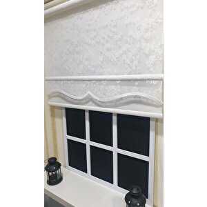 Çift Mekanizmalı Kırık Beyaz Tül Perde Ve Ekru Stor Perde Stb4003