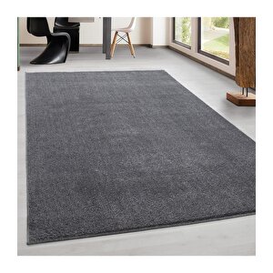 Yumuşak Kısa Havlı Modern Halı Düz Açık Gri Renkli Halı 120x600 cm