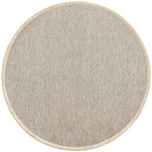 Sydney M60 Hav Toz Vermez Kolay Temizlenen Hasır Doku Balık Sırtı Ithal Yuvarlak Sisal Halı 120x120 cm