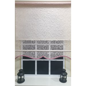 Çift Mekanizmalı Pembe Tül Perde Ve Ekru Stor Perde Stb2015-v12 200x260 cm