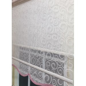Çift Mekanizmalı Pembe Tül Perde Ve Ekru Stor Perde Stb2015-v12 200x260 cm