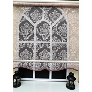 Çift Mekanizmalı Pembe Tül Perde Ve Ekru Stor Perde Stb2015-v06