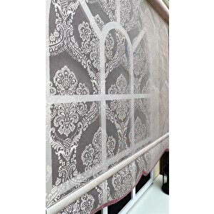 Çift Mekanizmalı Pembe Tül Perde Ve Ekru Stor Perde Stb2015-v06 60x200 cm
