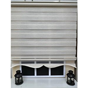 Zebra Stor Perde Krem Etek Dilimli Z-stb400v12