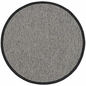 Berlin M406 Hav Toz Vermez Kolay Temizlenen Hasır Balık Sırtı Yuvarlak Ithal Sisal Halı 160x160 cm