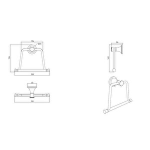 Lombardia Havluluk Yuvarlak 25 Cm Krom 3012 0004