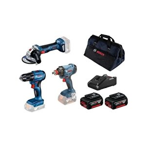 Gsr 185-li Vidalama + Bosch Gdx 180-li Somun Sıkma + Bosch Gws 180-li Taşlama 3lü Set