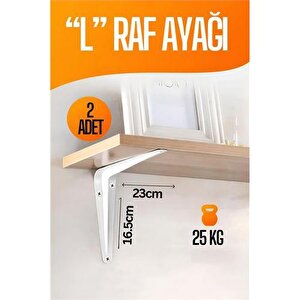 Modacar L Raf Altı Raf Ayağı 23x16.5 Cm 2 Adet