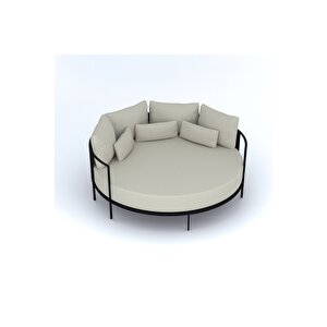 Quod Dış Mekan Havuz Başı Divan Havuz Yatağı Aile Şezlong 4 Kişilik Plaj Yatak Daybed