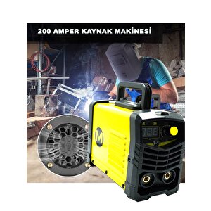 Alman Mma-200 Amper Profesyonel Dijital Göstergeli Çift Kart Soğutmalı İnverter Kaynak Makinesi