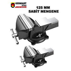 Premium Black 125mm 5" Dövme Çelik Sabit Tezgah Masa Mengenesi