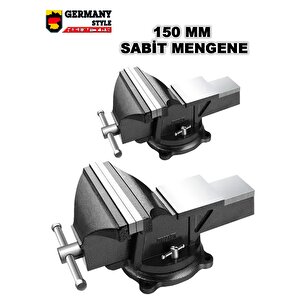 Premium Black 150mm 6'' Dövme Çelik Sabit Tezgah Masa Mengenesi