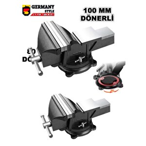 Prox Dönerli 100mm 4" Dövme Çelik Sabit Tezgah Masa Mengenesi
