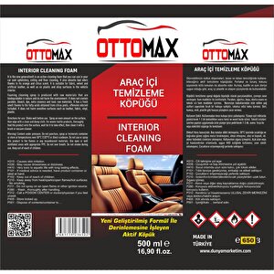 Oto Temizlik Köpüğü 500 Ml Detay Temizlik Spreyi Bez Hediyeli