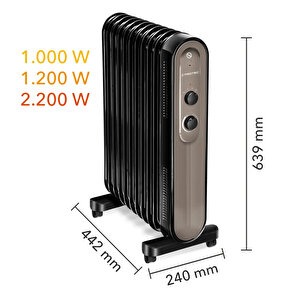 Trh 24 E Yağlı Radyatör 2200 W 11 Dilim