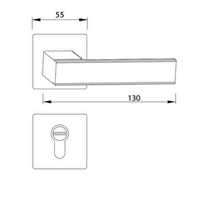 Soho Trend Serisi Kapı Kolu Banyo Tipi (wc) Saten Wc-Banyo Kilit Tipi