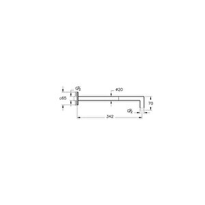 Vitra Suit Duş Dirseği Parlak Siyah A4575339