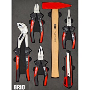 Brio Hareketli Takım Dolabı 6 Çekmece New 233 Parça Kırmızı Dolu