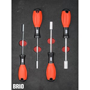 Brio Hareketli Takım Dolabı 6 Çekmece New 233 Parça Kırmızı Dolu
