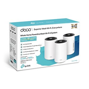 Tp-link Deco Px50 3'lü Paket Ax3000+g1500 Menzil Genişletici Roter Bütün Ev Powerline Mesh Wifi Sistemi
