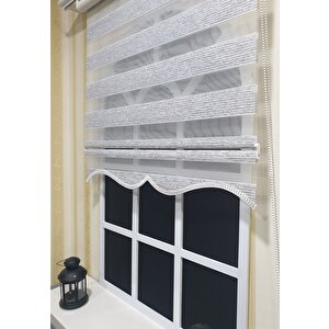 Zebra Stor Perde Siyah Çizgli Etek Dilimli Stb851 V 01 200x200 cm