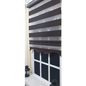 Zebra Stor Perde Kahverengi Etek Dilimli St 001 130x260 cm