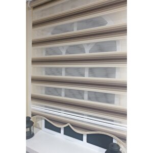 Zebra Stor Plise Renk Geçişli Kahve Etek Dilimli Stb 484 90x200 cm