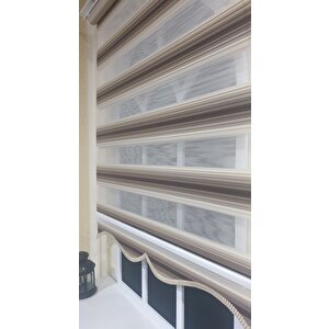 Zebra Stor Plise Renk Geçişli Kahve Etek Dilimli Stb 484 130x260 cm