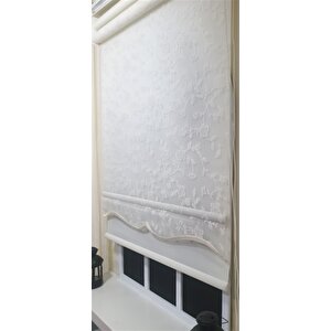 Çift Mekanizmalı Beyaz Tül Perde Ve Ekru Stor Perde Stb45248-v110 60x200 cm