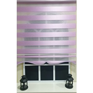Zebra Stor Perde Organze Lila Etek Dilimli Stb903 80x260 cm