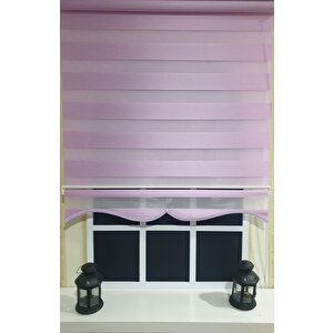 Zebra Stor Perde Organze Lila Etek Dilimli Stb903 80x260 cm