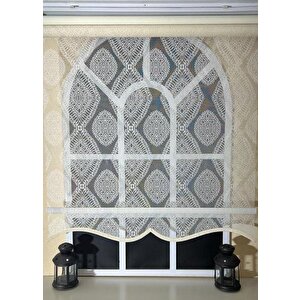 Çift Mekanizmalı Ekru Tül Perde Ve Ekru Stor Perde Stb45240-v108 40x200 cm