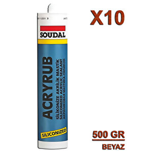 Silikonize Mastik Beyaz 500 Gr (10 Adet)