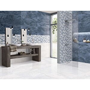 Anka Diva Deniz Mavisi Parlak Rektifiyeli Dekor Seramiği Div8 - 45x90