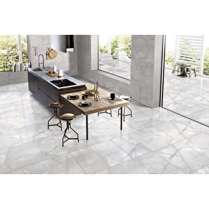 Anka Beykoz Gri Parlak Rektifiyeli Yer Duvar Seramiği Bey3 - 60x120