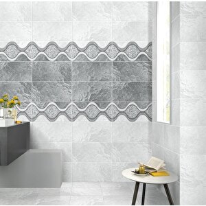 Anka Kartepe Gri Parlak Duvar Seramiği Kar1 - 30x60