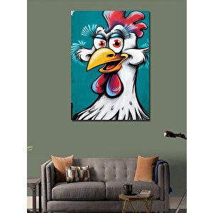 Kanvas Tablo Gülen Tavuk 70x100 cm