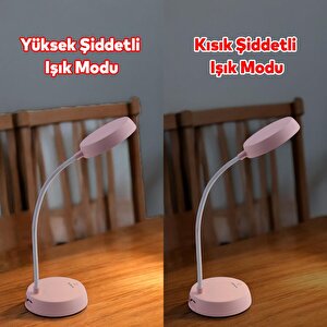 Şarjlı Akrobat Lamba 360° Masa Üstü Lamba 3 Kademe Dokunmatik Çalışma Okuma Işığı Gece Lambası Soft Işık