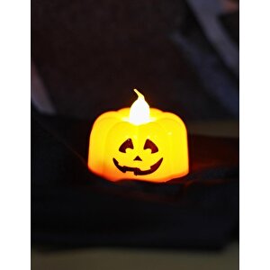 Halloween Balkabaği Mi̇ni̇ Pi̇lli̇ Mum 2'li̇ Ast6638