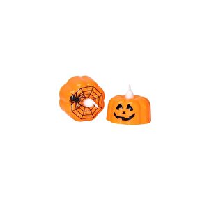 Halloween Balkabaği Mi̇ni̇ Pi̇lli̇ Mum 2'li̇ Ast6638