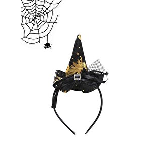 Halloween Şapkali Cadi Taç Si̇yah Ast6500-2