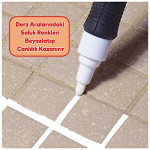 Fayans Derz Yenileme Temizleme Seti Beyaz 380 Gr Derz Dolgu + Derz Kazıyıcı + 2'li Derz Kalemi (3'lü Set)