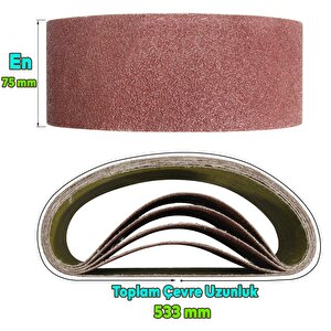 Tank Palet Zımpara Sonsuz Bant  53.3x7.5 Cm 120 Kum