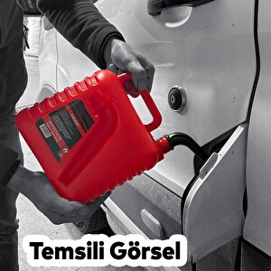 Plastik Boşaltma Borulu Antistatik Benzin Bidonu 5 Litre Akaryakıt Mazot Taşıma Doldurma Yakıt Depolama